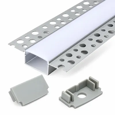 Obrázok produktu pre MasterLED LED profil pre sadrokartón, GK 20 mm, hliník, strieborná farba, 1 meter, s matnou krycou doskou