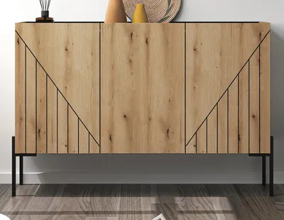 Produktbild von Sideboard "Norick" in Evoke Eiche Kommode 120 x 81 cm, Soft-Close
