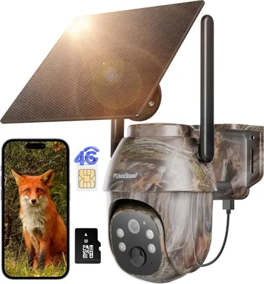 Produktbild von UsoGood 4G LTE Wildkamera Solar Akku Überwachungskamera mit SIM Karte und Speicherkarte