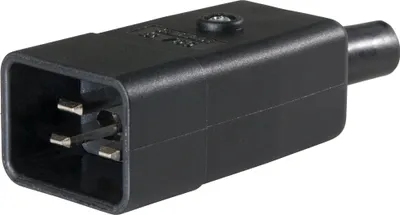Produktbild von as-Schwabe Kaltgeräte-Steckverbinder Typ C20 Gesamtpolzahl: 3 10A 230V IP20