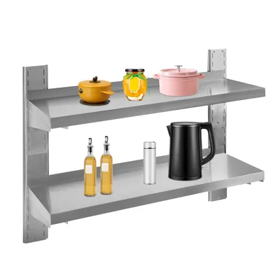 Zdjęcie produktu dla Półka ścienna ze stali nierdzewnej Półki kuchenne Półki restauracyjne 39,4" x 12,6"