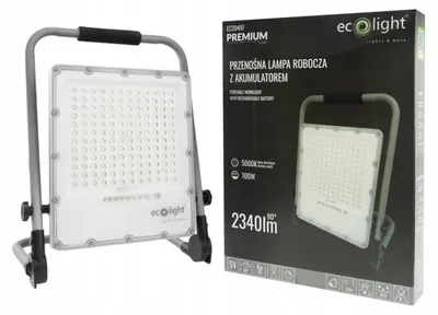 Immagine prodotto di Proiettore da lavoro portatile con batteria LED 100W 5000K Ecolight EC20497