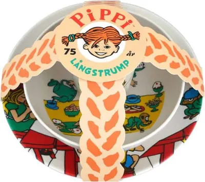 Produktbild von Pippi Langstrumpf Teller Set mit Becher 3 Teilig Geschenk