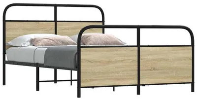 Obrázok produktu pre Jednolôžková posteľ Sonoma z masívneho dreva s kovovou konštrukciou, rozmer 140x200 cm