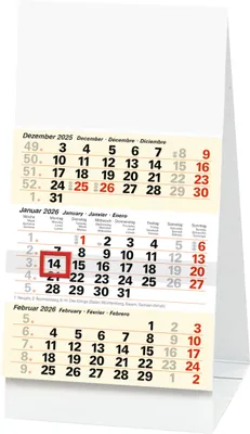 Obrázok produktu pre BRUNNEN 1070211006 Dreimonats-Tischkalender 9,7x19cm