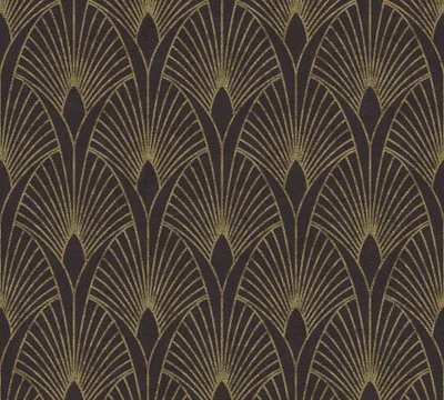 Produktbild von Livingwalls Art Deco Tapete New Walls 50's Glam Vliestapete schwarz gold 10,05 m x 0,53 m