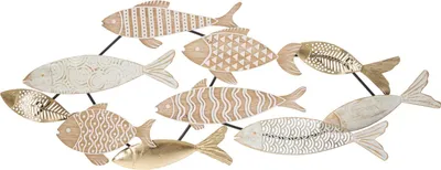 Immagine prodotto di FURNLUX Wall Art Fish Beige 118cm / Colore principale: Beige / Dimensioni: 118 x 47 x 6 cm
