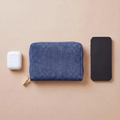 Produktbild von MILLYMILK® Fondo MEDIUM Geldbörse für Damen, mittelgroßes Cord-Portemonnaie