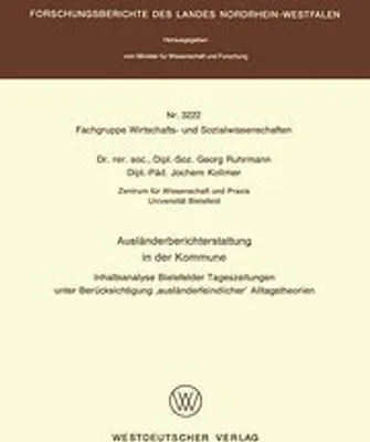Obrázek produktu pro Ausländerberichterstattung in der Kommune