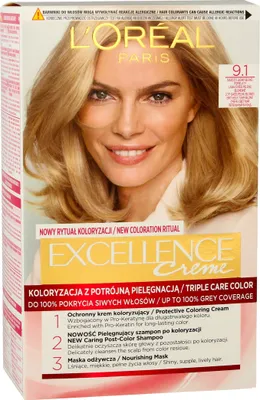 Obrázek produktu pro L'Oreal Paris Excellence Creme Farba do włosów 9.1 Bardzo Jasny Blond Popielaty