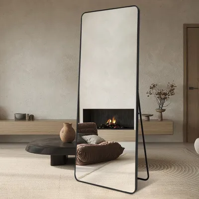 Immagine prodotto di Specchio da parete 180x80cm grande freestanding moderno nero Arsenico-B