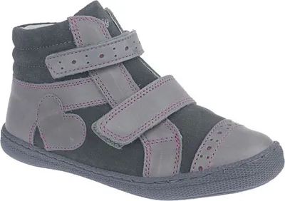 Produktbild von Primigi ANNE Mädchen Leder Boots Klettschuhe grau-fuxia Gr.27-35 EUR 30