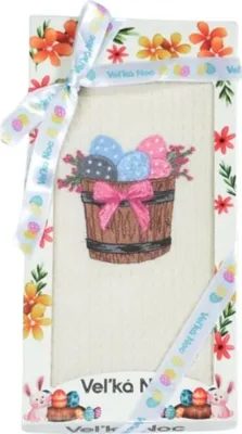 Image de Serviette SWAN, emballage cadeau, panier de Pâques, 50x70 cm, 1 pièce