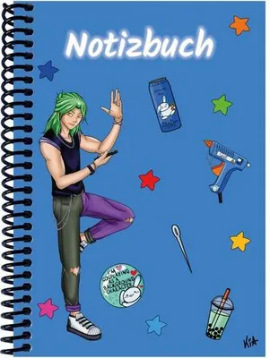 Produktbild von A 4 Notizbuch Manga Quinn, blau, liniert