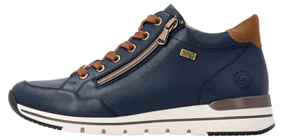 Produktbild von Remonte Damen High-Top-Sneaker aus Glattleder mit Reißverschluss R6777, Größe:37 EU, Farbe:Blau