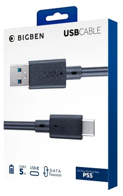 Zdjęcie produktu dla Kabel NACON USB Type-C do Playstation 5 (5m), czarny