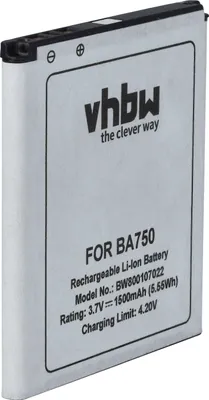 Produktbild von vhbw Akku Ersatz für Sony-Ericsson BA750 für Handy Smartphone Telefon (1500 mAh, 3,7 V, Li-Ion)