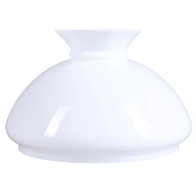 Produktbild von Petroleumglas Ø 234mm Lampenglas Weiß glänzend Vestaschirm Ersatzglas Leuchtenglas Glaschirm rund
