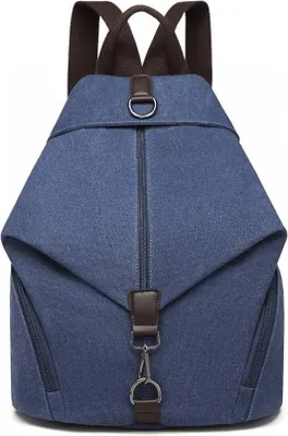 Produktbild von Dunkelblauer Vintage-Rucksack für Damen – Canvas-Tasche von Havani