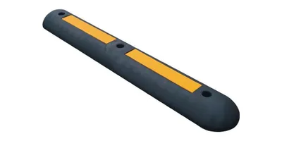 Produktbild von Leitschwelle L1000xB150xH60mm PVC schwarz m.gelben Reflexstreifen