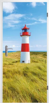 Produktbild von selbstklebendes Türbild - Leuchtturm 0,9 x 2 m - Türtapete Türposter Klebefolie Dekorfolie