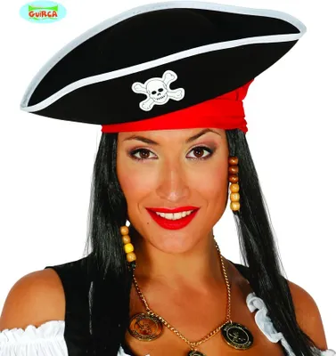 Produktbild von Piratenkapitän Hut in schwarz zum Kostüm