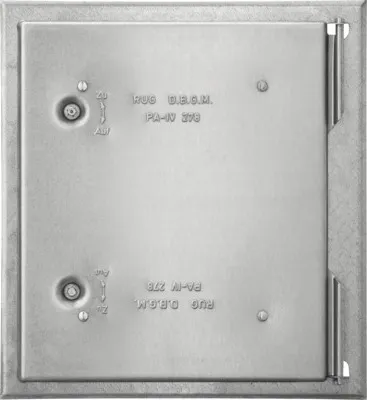 Produktbild von Kamintür Stahlblech verzinkt mit Vierkantverschluß 350 mm x 380 mm