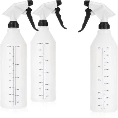 Obrázok produktu pre 3x rozprašovač 900 ml, odolný voči chemikáliám, s nastaviteľnou výškou, pre domácnosť, záhradu, dielňu