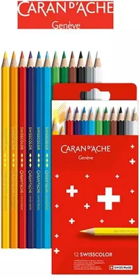 Zdjęcie produktu dla CARAN D'ACHE 1284812 CARAN D'ACHE Buntstifte Swisscolor, 12er Kartonetui