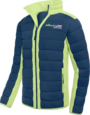 Zdjęcie produktu dla Kurtka zimowa Nebulus FIGHT męska, ciepła kurtka outdoorowa, praktyczna i wszechstronna kurtka przejściowa i zimowa, P5905 - męska, granatowo-limonkowa, XL