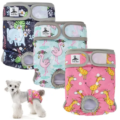 Imagen del producto de Pantalón absorbente para perros, ideal para incontinencia, superabsorbente, lavable, talla mediana, para usar en cualquier época del año