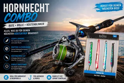 Produktbild von Hornhecht Spinfish Set-Ready to Fish Rute, Rolle, Schnur, Köder