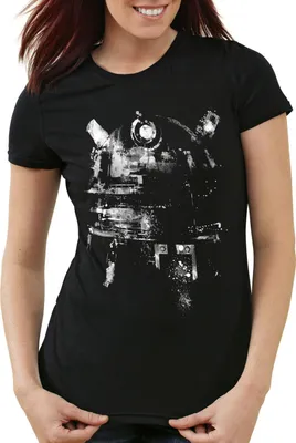 Produktbild von style3 Space Tintenkleks T-Shirt Damen zeitreise serie polizei notrufzelle, Größe:XS