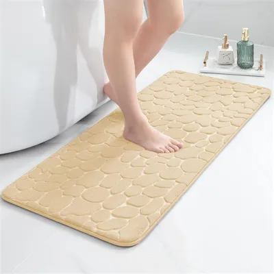Zdjęcie produktu dla Mata antypoślizgowa do łazienki, 60 x 120 cm, kolor beżowy