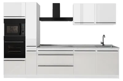 Imagen del producto de Mueble de cocina Vicco R-Line Blanco alto brillo/Blanco 310 cm encimera Mármol, Model 66463