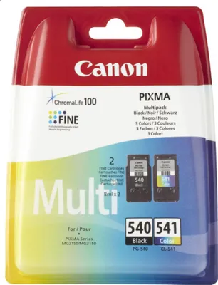 Produktbild von Canon PG-540 / CL-541 Tintenpatrone 2 Stück Original Schwarz, Cyan, Magenta, Gelb