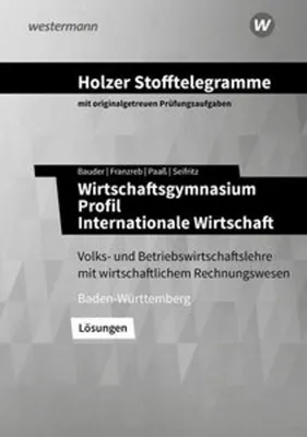 Produktbild von Holzer Stofftelegramme Baden-Württemberg - Wirtschaftsgymnasium