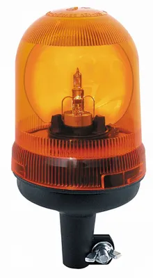 Produktbild von Rundumleuchte orange 12/24V Halogen ultrahell, flexible Rohrstutzenaufnahme, schlagfest