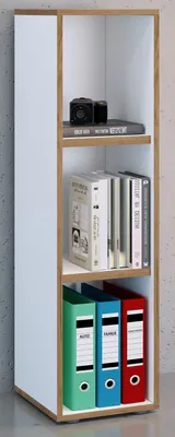 Produktbild von VCM Holzregal stehend | platzsparender Aktenschrank | Maße ca. H. 110 x B. 30 x T. 33 cm | Elegantes Regal | Büroregal – Salia 3fach B. 30 cm