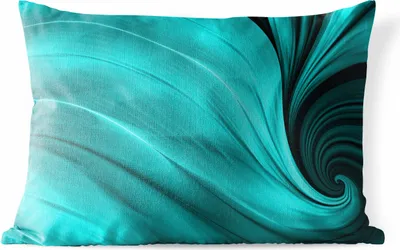 Produktbild von MuchoWow® Outdoor Kissen - Hintergrund mit den Farben einer Pfauenfeder - 50x30 cm - Wetterfest - Lounge Kissen - Sofa kissen - Wohnzimmer Dekoration
