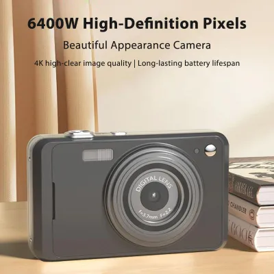 Obrázok produktu pre 64-megapixlový digitálny fotoaparát, 16-násobný zoom, 4K videokamera na vlogovanie s 2,88-palcovým displejom pre teenagerov, dospelých a začiatočníkov, čierna