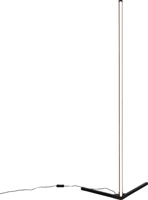 Image de Calex Smart LED Lampadaire, 140 cm, couleurs RGB & lumière blanche froide à chaude, dimmable, WLAN App- &vocale, lampe d'angle pour salon, noir