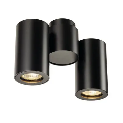 Produktbild von SLV ENOLA_B Wand- Deckenleuchte, zweiflammig, QPAR51, schwarz, max. 100 W