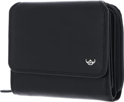 Produktbild von Golden Head Leder Geldbörse Polo RFID Protect Zipped Billfold Coin Wallet Black schwarz
