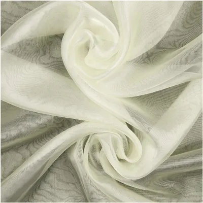 Chrystal Organza-Stoff Zuschnitt ab 1 x 1,4 m hauchzart fein transparent creme