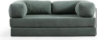 Image de Hanah Home, Via Con - Green, canapé-lit 2 places, vert, 100 % polyester, 200 x 100 x 80 cm
