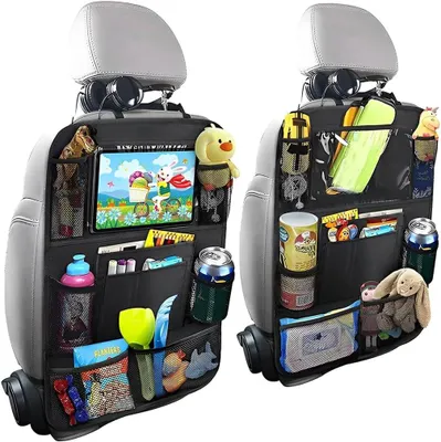 Produktbild von Auto Rücksitzschoner, Wasserdicht Oxford Stoff, 2 Stück, Für Kinderspielzeug Organizer