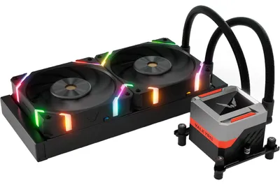 Produktbild von Valkyrie VK-AIOSY240B, All-in-One-Flüssigkeitskühler, 24 cm, Schwarz
