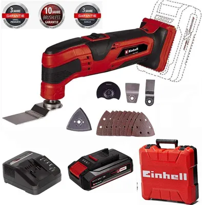 Produktbild von Einhell Multifunktionswerkzeug TC-MG 18 Li 18V Akku 2.5 Ah, Ladegerät + Koffer