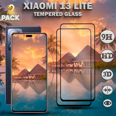 Produktbild von 2-Pack Xiaomi 13 Lite Displayschutzfolie - Gehärtetes Glas 9H - Super Qualität 3D